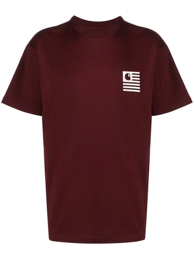 Carhartt Waving State Flag T-shirt In Red