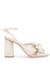 Loeffler Randall Sandalen Camelia Knot Aus Polyesther Beige In Platinum