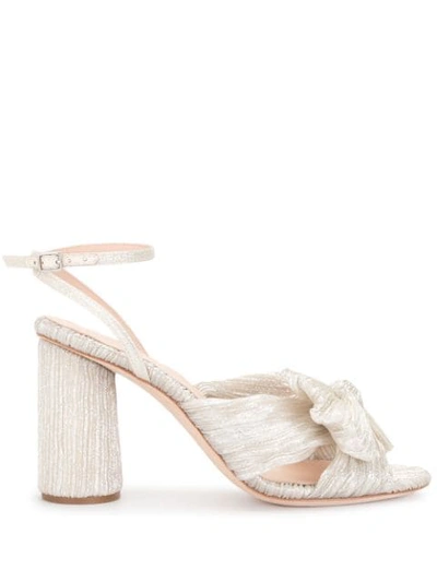 Loeffler Randall Sandalen Camelia Knot Aus Polyesther Beige In Gold