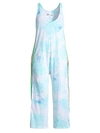 Pitusa Women's Tie-dye Jumpsuit In Light Blue