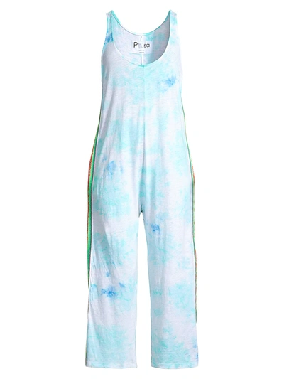 Pitusa Women's Tie-dye Jumpsuit In Light Blue