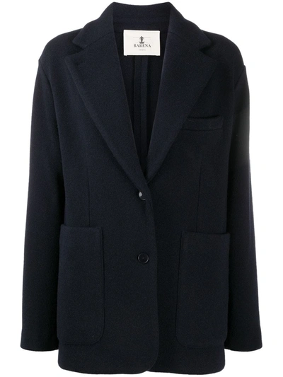 Barena Venezia Fitted Single-breasted Blazer In Navy