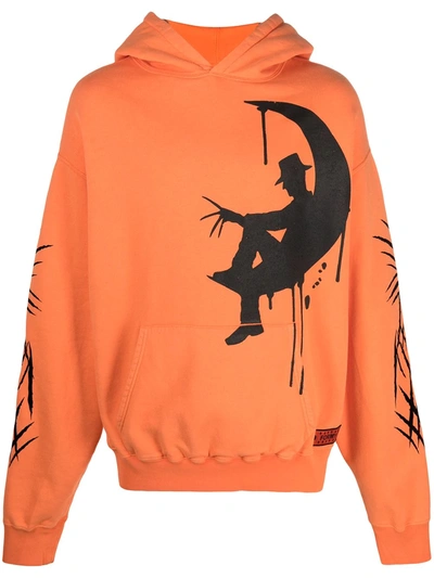 Formy Studio Never Sleep Again Graphic-print Hoodie In Orange