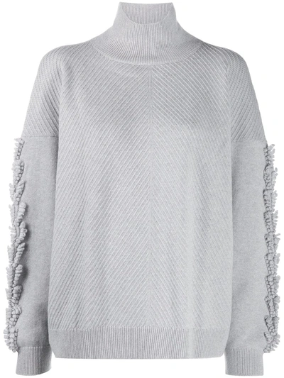 Barrie Cashmere Roll-neck Jumper In Grey
