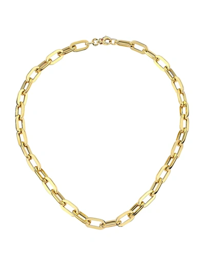 Roberto Coin 18k Yellow Gold Classic Oro Paperclip Link Collar Necklace, 17