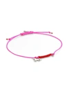 Sydney Evan Women's Syd By  Sterling Silver, Diamond & Unicorn Cord Bracelet In Pink