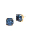 Kate Spade Mini Small Square Epoxy Stud Earrings In Navy