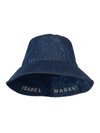 Isabel Marant Women's Loiena Denim Bucket Hat In Light Pink