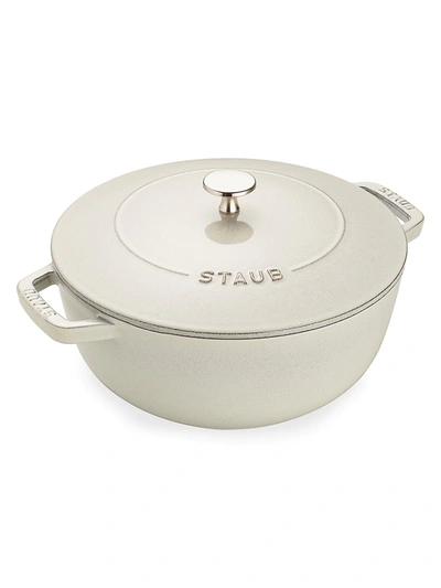 Staub Essential Cast Iron French Oven In Matte White Truffle