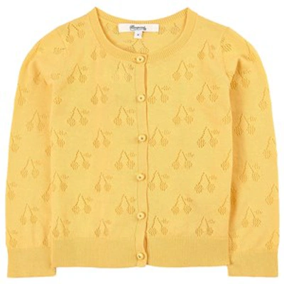 Bonpoint Kids' Yellow Knit Cardigan