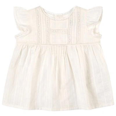 Bonpoint Babies' White Smock Dress In Cream