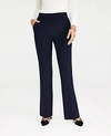 Ann Taylor The Petite High Rise Trouser Pant In Seasonless Stretch In Perfect Navy