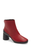 Camper Upright Column Heel Bootie In Blackleather