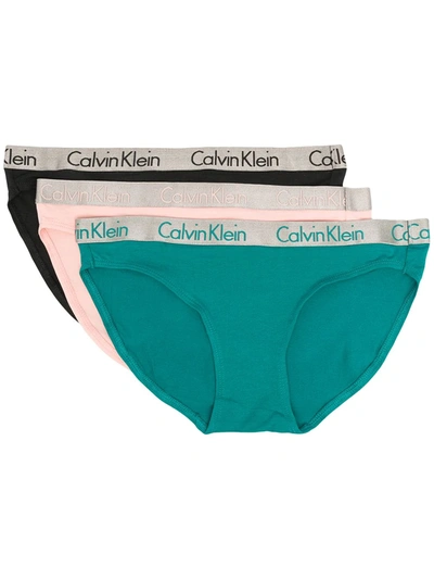 Calvin Klein Underwear Three-piece Brief Set In Pink