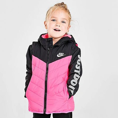 Nike Babies'  Girls' Toddler 2fer Puffer Jacket In Pink