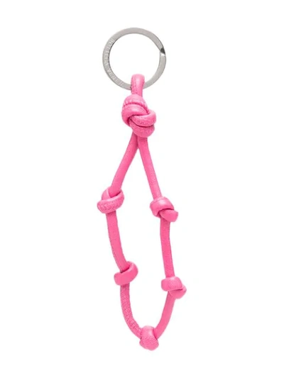 Bottega Veneta Pink Multi-knot Keychain