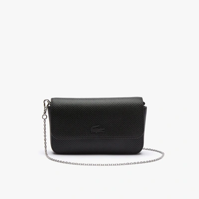 Lacoste Women's Chantaco Matte Piquã© Leather Flap Belt Bag - One Size In Black