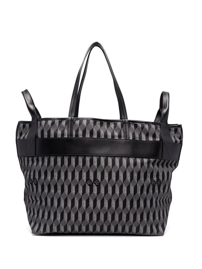 Au Depart Large Geometric-print Tote Bag In Schwarz