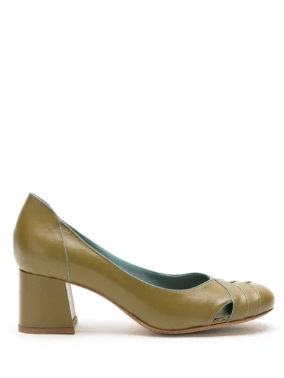 Sarah Chofakian Leather Pumps In Green
