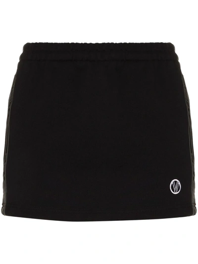 Vetements Black Logo Tape Molton Miniskirt