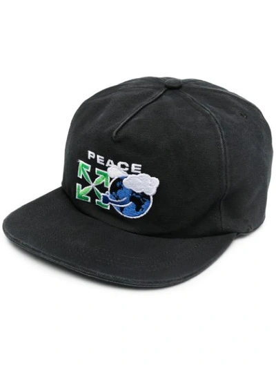 Off-white Embroidered-logo Baseball Cap In Black