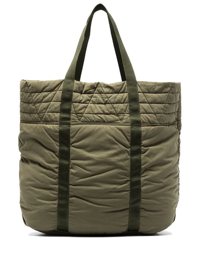 Visvim Green Nap Quilted Cotton Tote Bag