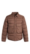 Goldwin Down Shirt In Brown