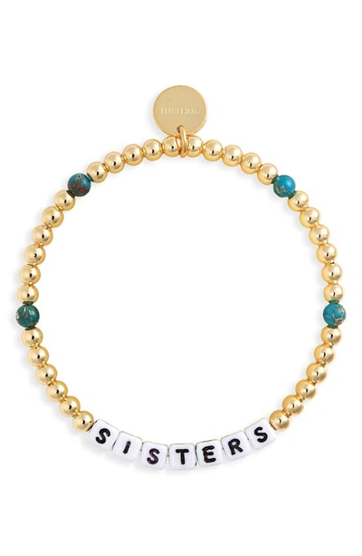 Little Words Project Little Word Project Sisters Stretch Bracelet In Gold
