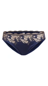 Wacoal Lace Affair Bikini Panty In Blueprint/chocolate Brown
