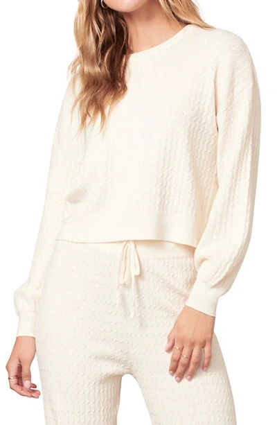 Bb Dakota Cable Manners Sweater In Ivory