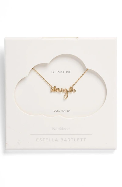 Estella Bartlett Strength Goldtone Pendant Necklace