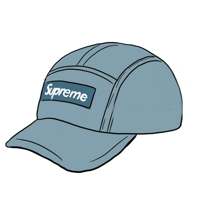 Pre-owned Supreme  Dry Wax Cotton Camp Cap Bright Slate