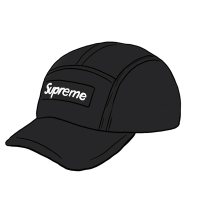 Pre-owned Supreme  Dry Wax Cotton Camp Cap Black