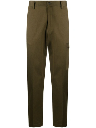 Briglia 1949 Fitted Cropped Chino Trousers In Green