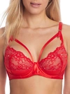 Dita Von Teese Madame X Demi Cage Bra In Flame Red