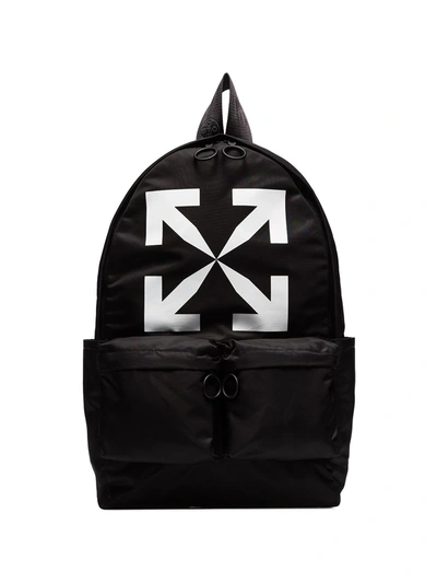 Off-white Arrow Print Backpack In Black