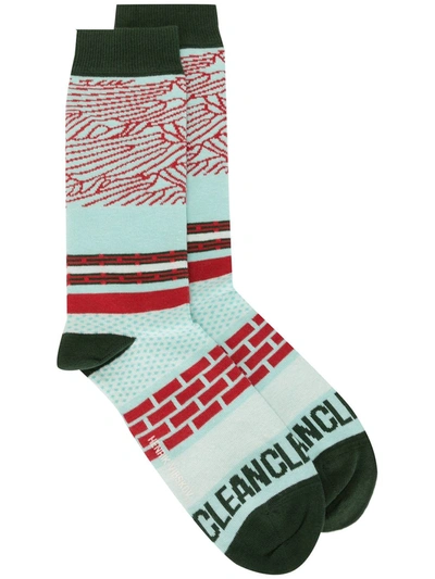 Henrik Vibskov Clean Geometric-pattern Socks In Multicolour