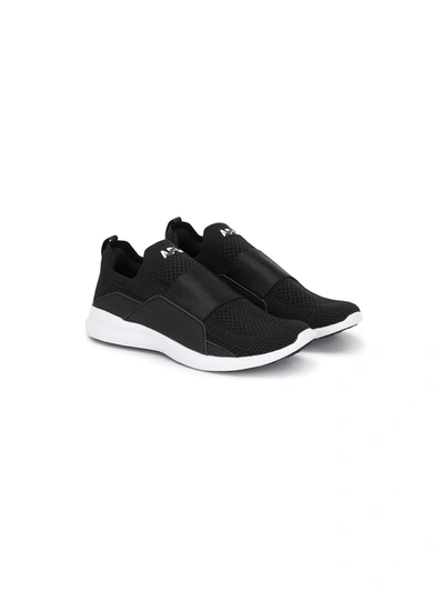 Apl Athletic Propulsion Labs Kids' Mesh-upper Slip-on Sneakers In Black