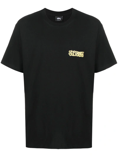 Stussy Graphic-print Cotton T-shirt In Black