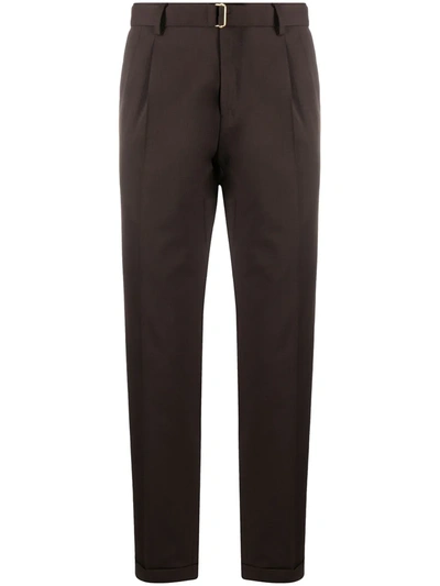 Briglia 1949 Belted Tailored Trousers In Brown