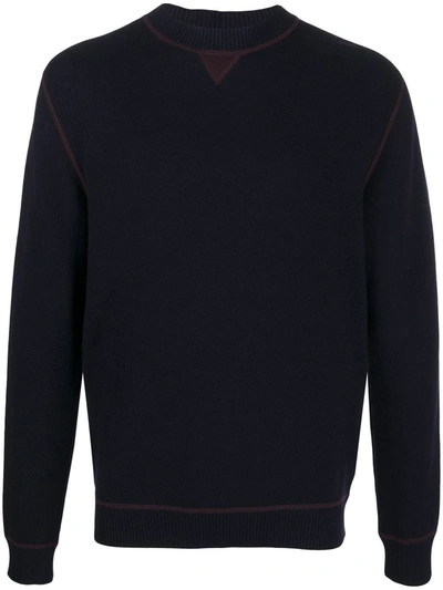 Eleventy Crew-neck Knit Jumper In Blue