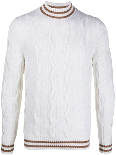 Eleventy Textured Wool Jumper In White