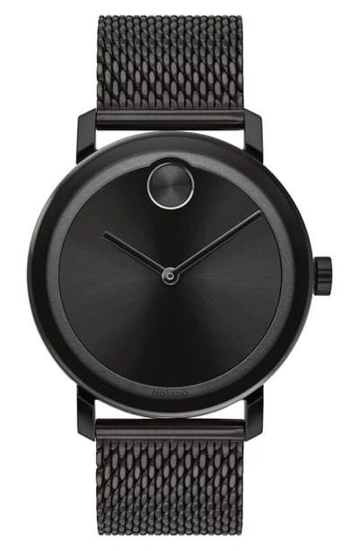 Movado Bold Evolution Mesh Bracelet Watch, 40mm In Black