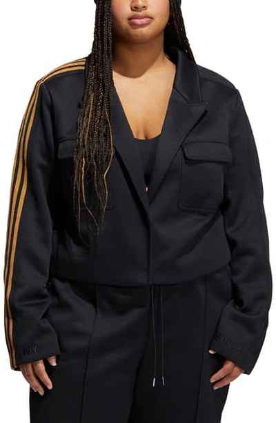Adidas X Ivy Park Crop Suit Jacket In Black