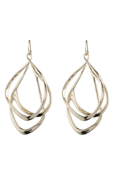 Alexis Bittar Orbit Wire Drop Earrings In Gold/ Silver