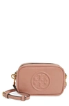 Tory Burch Perry Bombe Leather Crossbody Bag In Pink Moon