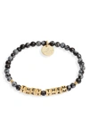Little Words Project They/them Stretch Bracelet In Stone Snowflake/ Gold