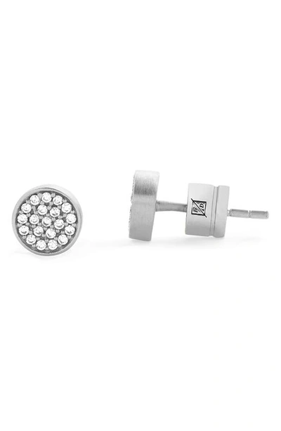 Dean Davidson Signature Pave Stud Earrings In White Topaz/silver
