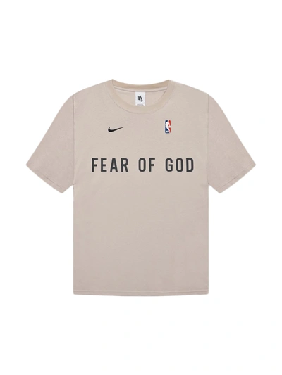 Pre-owned Fear Of God  X Nike Warm Up T-shirt Oatmeal