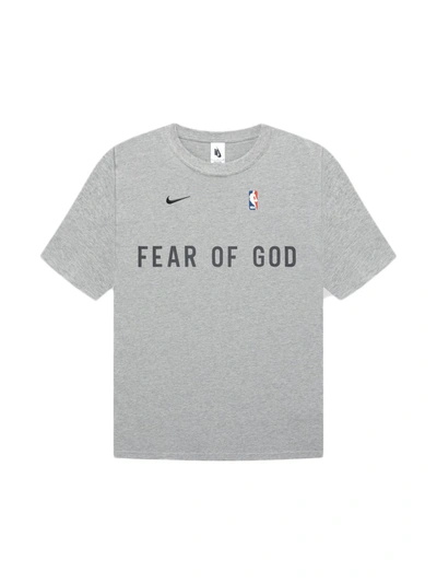 Pre-owned Fear Of God  X Nike Warm Up T-shirt Dark Heather Grey